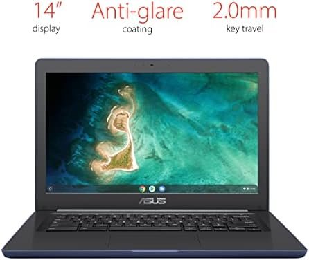 ASUS Chromebook C403 Rugged & Spill Resistant Laptop, 14.0 HD, 180 Degree, Intel Celeron N3350 Processor, 4GB RAM, 32GB eMMC, MIL-STD 810G Durability, Dark Blue, Education, Chrome OS, C403NA-WS42- - Image 5